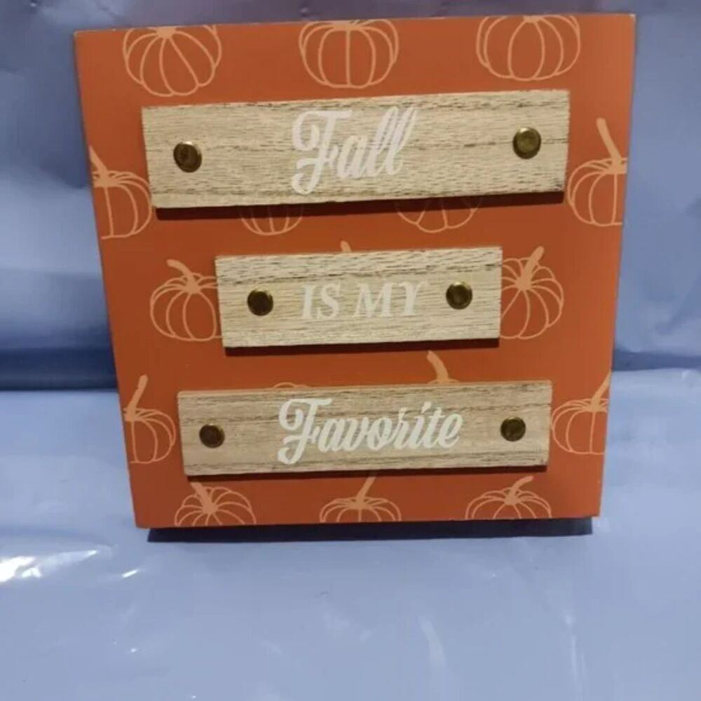 fall is my favorite wooden sing 7" t x 7" w